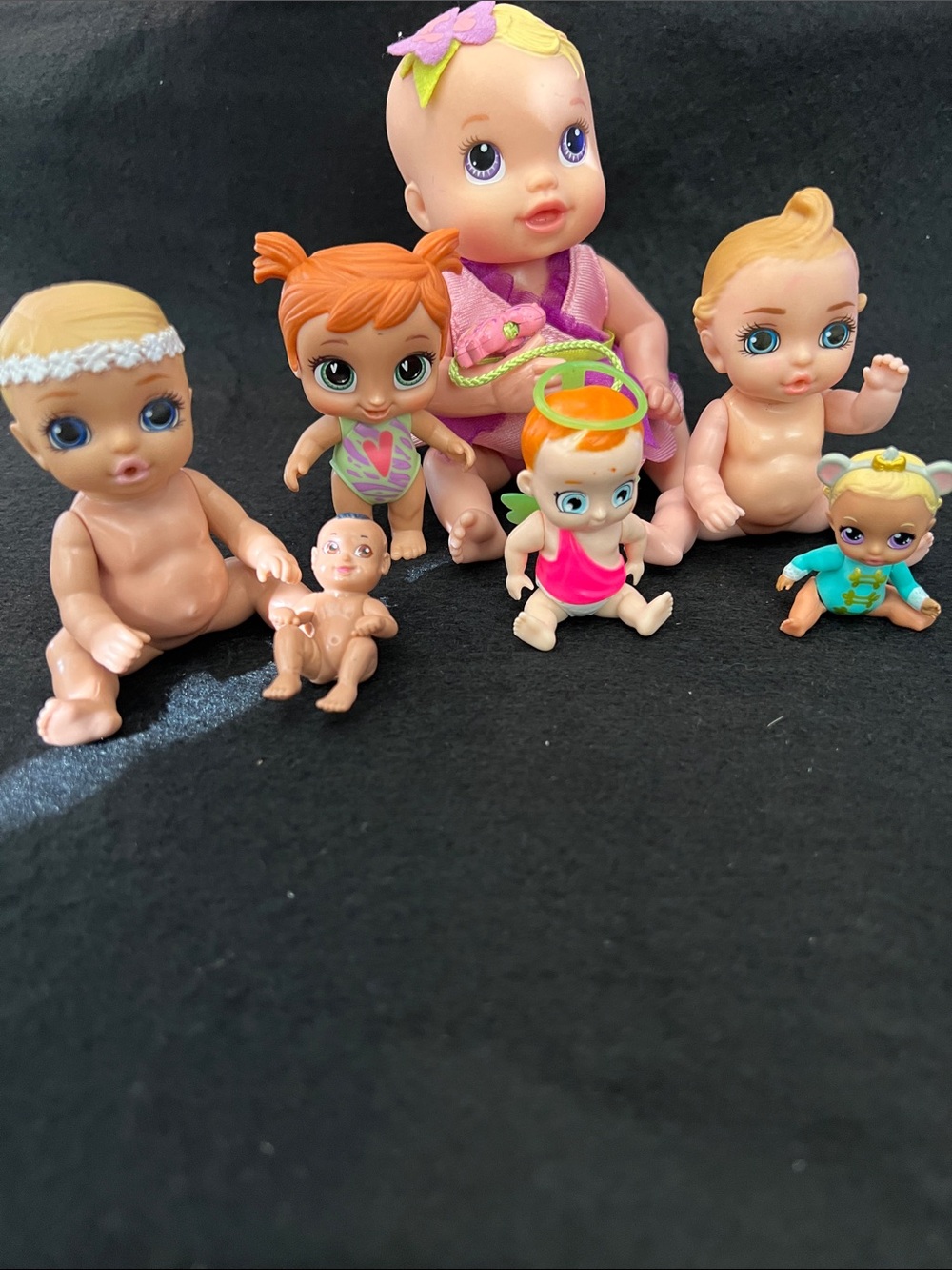 Mini Baby Doll Collector Lot of 7 Vintage & Modern - Picture 2 of 7